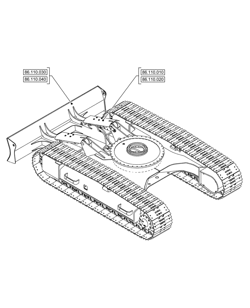 Схема запчастей Case CX245D SR LC - (00.000.86) - PICTORIAL INDEX - DOZER (00) - GENERAL & PICTORIAL INDEX
