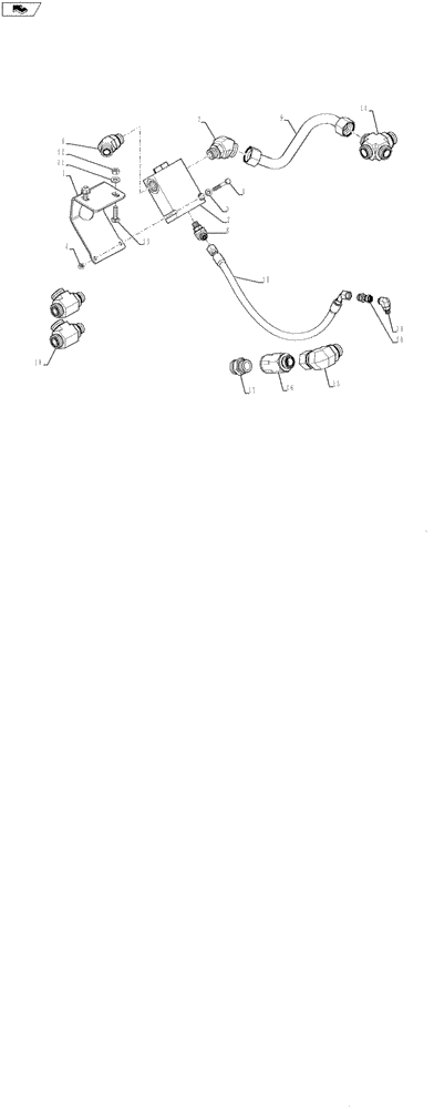 Схема запчастей Case 590SN - (35.726.24) - VALVE INSTALL - BACKHOE CONTROL, DUAL AUXILIARY (MECHANICAL CONTROLS) (35) - HYDRAULIC SYSTEMS