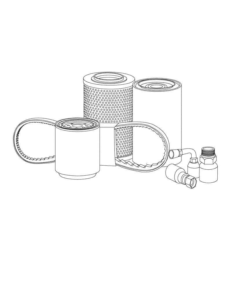 Схема запчастей Case AQ-6WG1XASS11 - (05.100.02[01]) - INITIAL STOCKING LIST (LIST B) (05) - SERVICE & MAINTENANCE