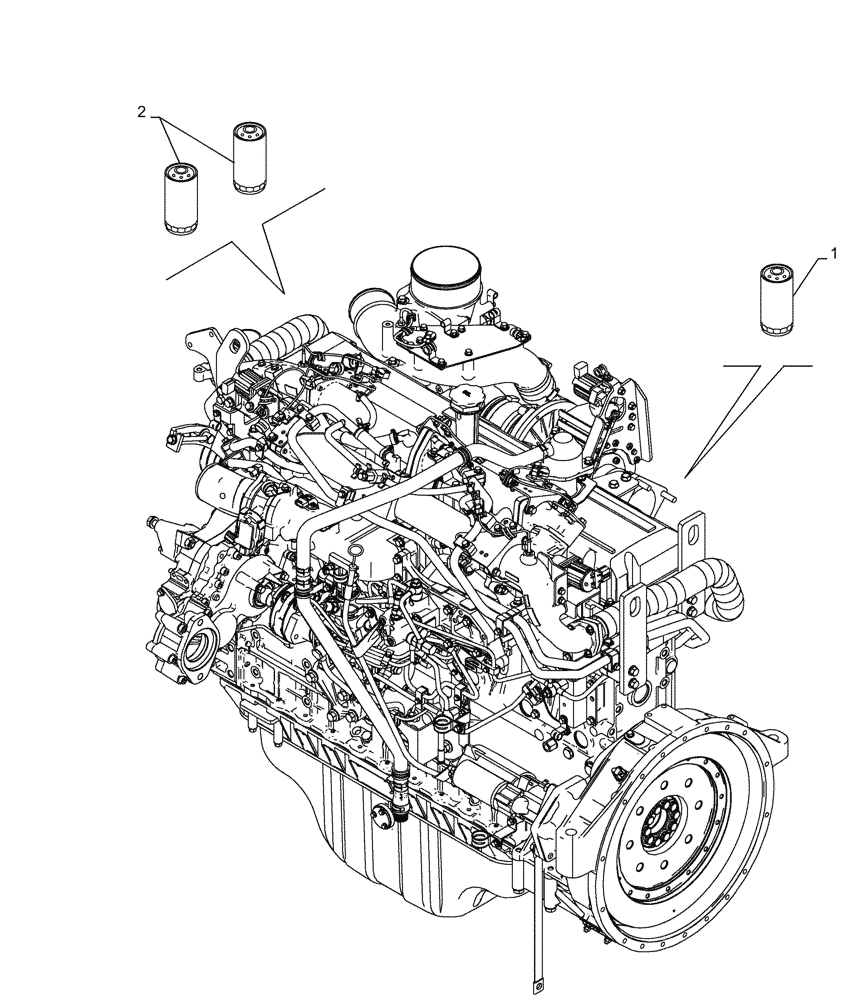 Схема запчастей Case AQ-6WG1XASS11 - (05.100.03) - FILTERS & CAPACITIES (05) - SERVICE & MAINTENANCE