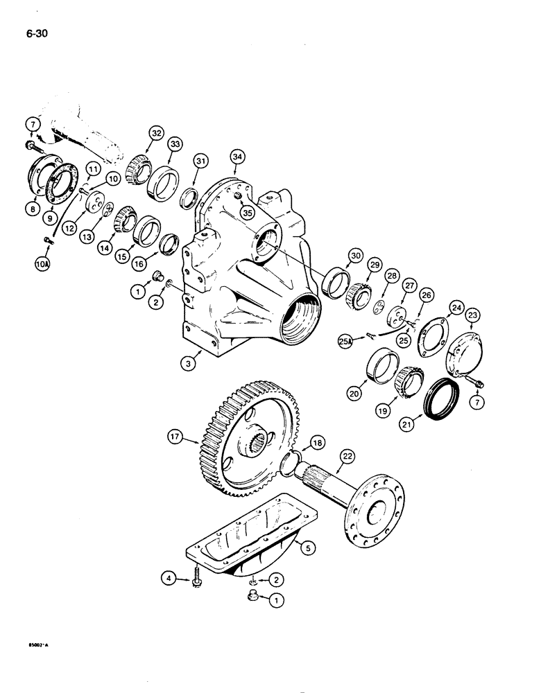 Схема запчастей Case 850D - (6-30) - TRANSMISSION FINAL DRIVE, 70" (1778 MM) GAUGE LGP DOZER MODELS (06) - POWER TRAIN