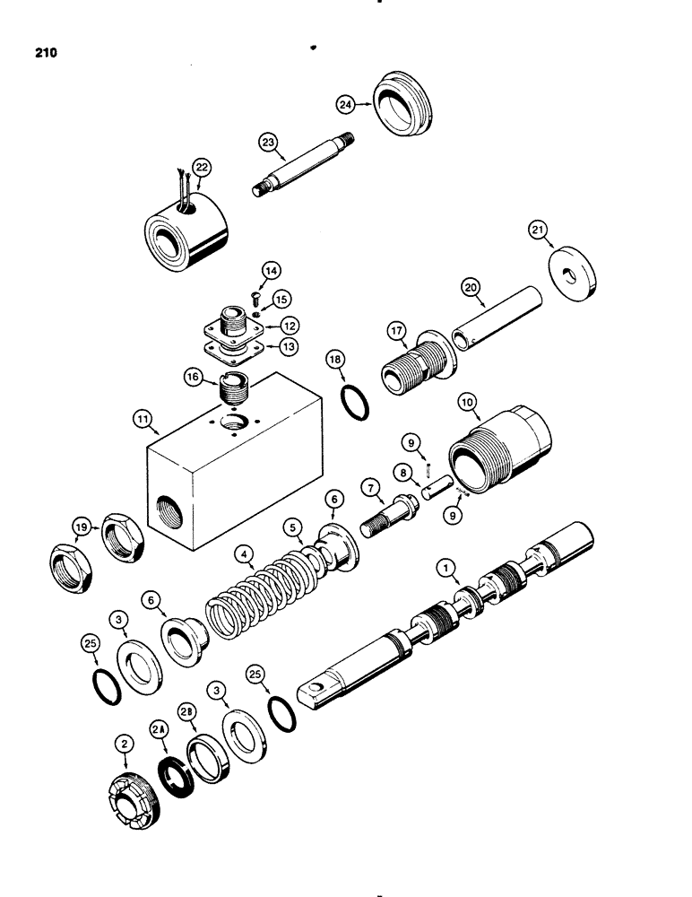 Схема запчастей Case 450B - (210) - N6007 THREE POSITION SPOOL, WITH MAGNETIC DETENT (07) - HYDRAULIC SYSTEM