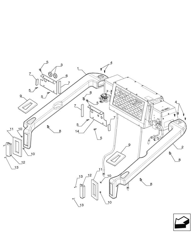 Схема запчастей Case 1150M WT/LGP - (50.200.CG[02]) - AIR CONDITIONING , CAB (50) - CAB CLIMATE CONTROL