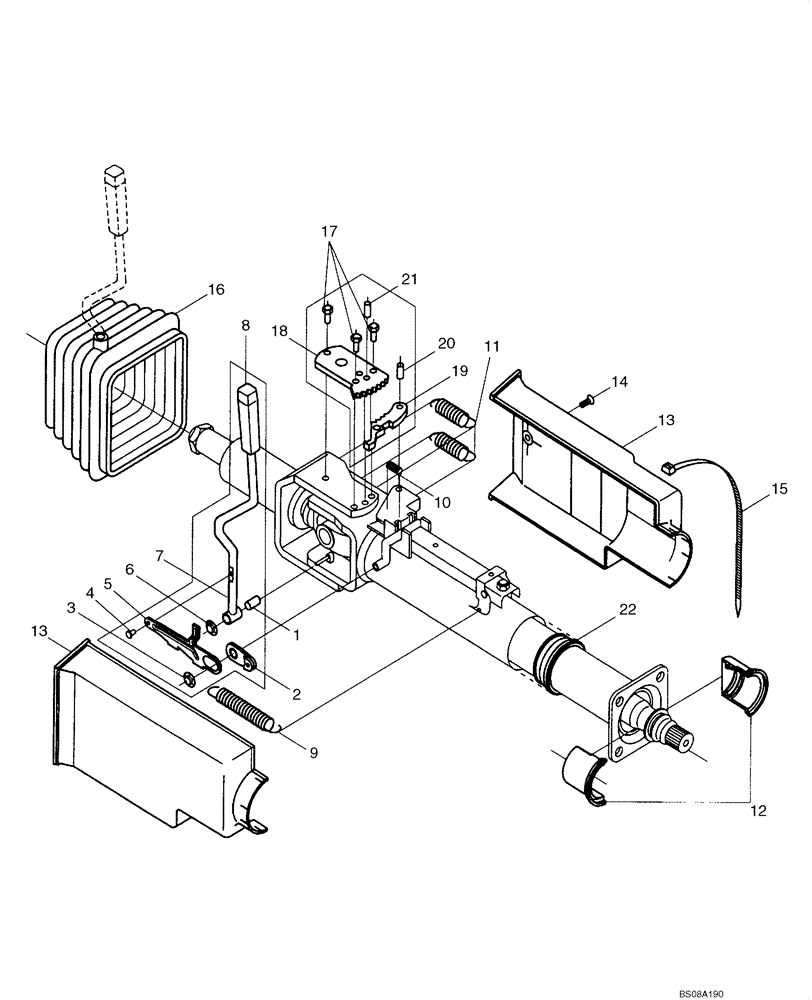Схема запчастей Case 1221E - (05-02[01]) - STEERING SHAFT (87700459) (05) - STEERING