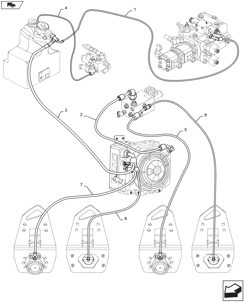 Схема запчастей Case DV23CC - (29.218.AC[02a]) - RETURN, HOSE ASSY. (29) - HYDROSTATIC DRIVE