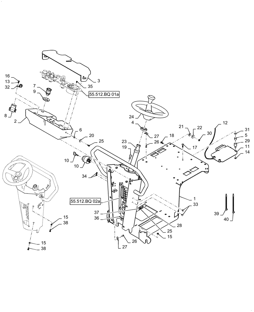 Схема запчастей Case DV26 - (90.110.AP[01a]) - PLATFORM OPERATORS - ASN NFNTU0426 (90) - PLATFORM, CAB, BODYWORK AND DECALS
