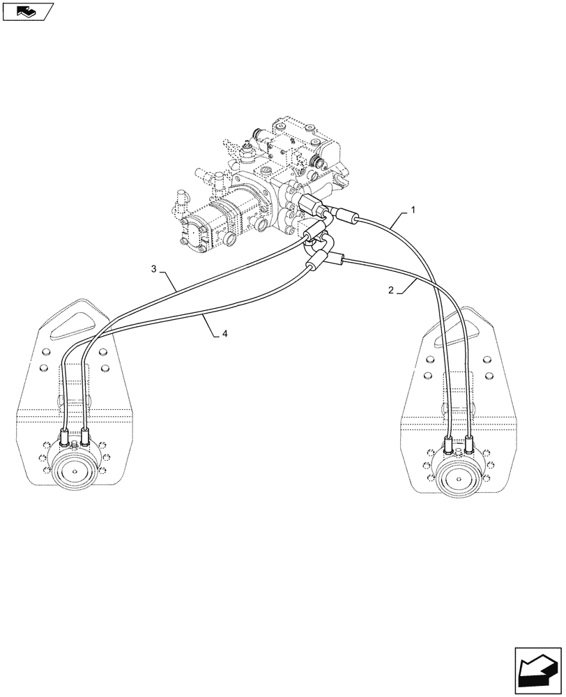 Схема запчастей Case DV23 - (29.218.AC[01a]) - DRIVE, HOSE ASSY. (29) - HYDROSTATIC DRIVE
