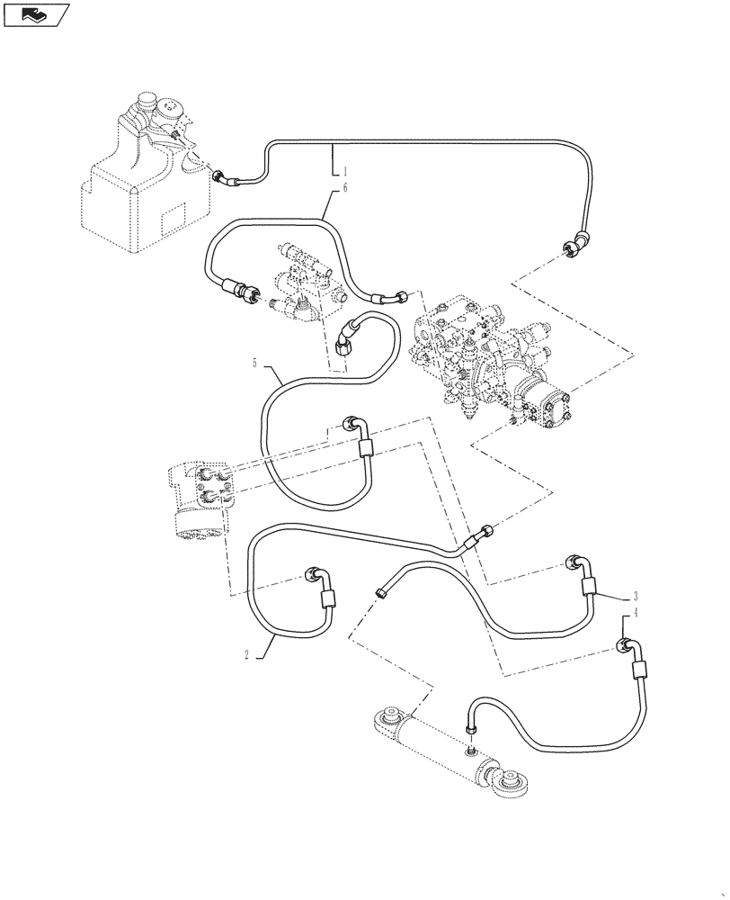 Схема запчастей Case DV23CC - (41.216.AN[02]) - STEERING HOSE ASSY (41) - STEERING