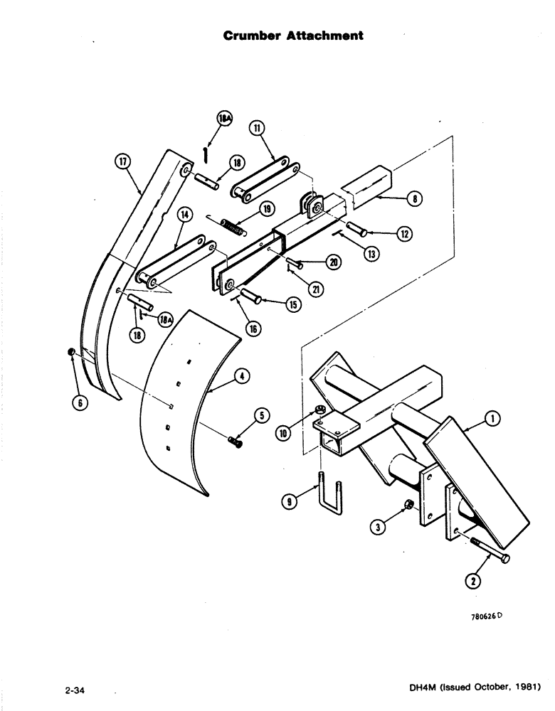 Схема запчастей Case DH4B - (2-34) - CRUMBER ATTACHMENT (89) - TOOLS