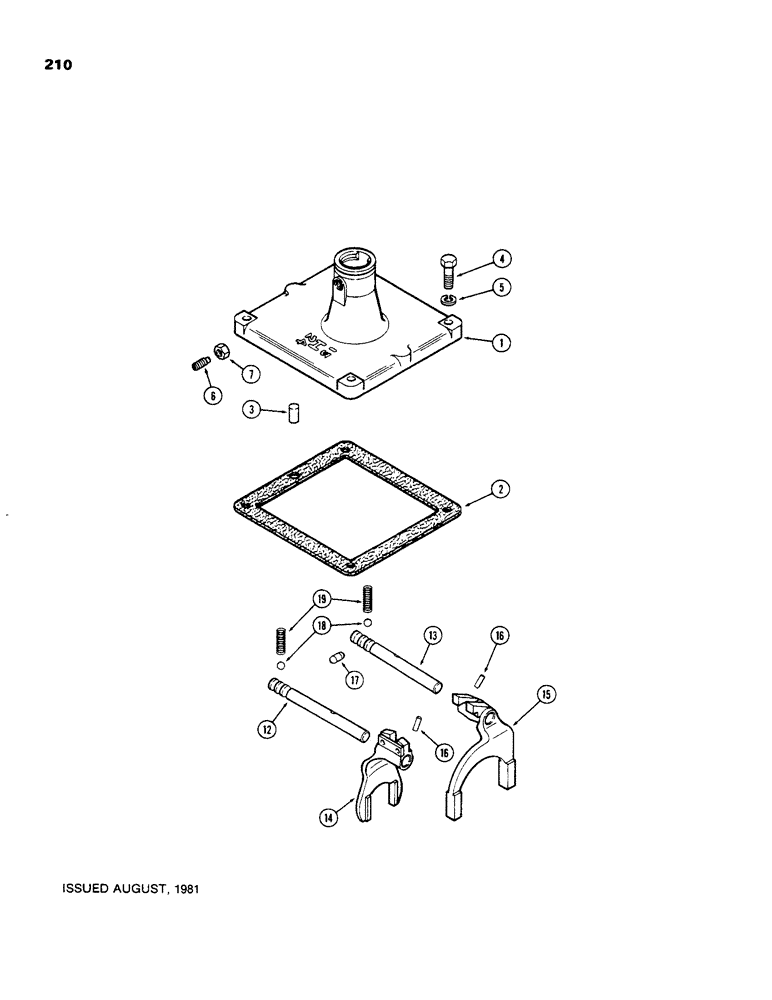 Схема запчастей Case 480C - (210) - SHIFTER MECHANISM, TRANSAXLE (27) - REAR AXLE SYSTEM