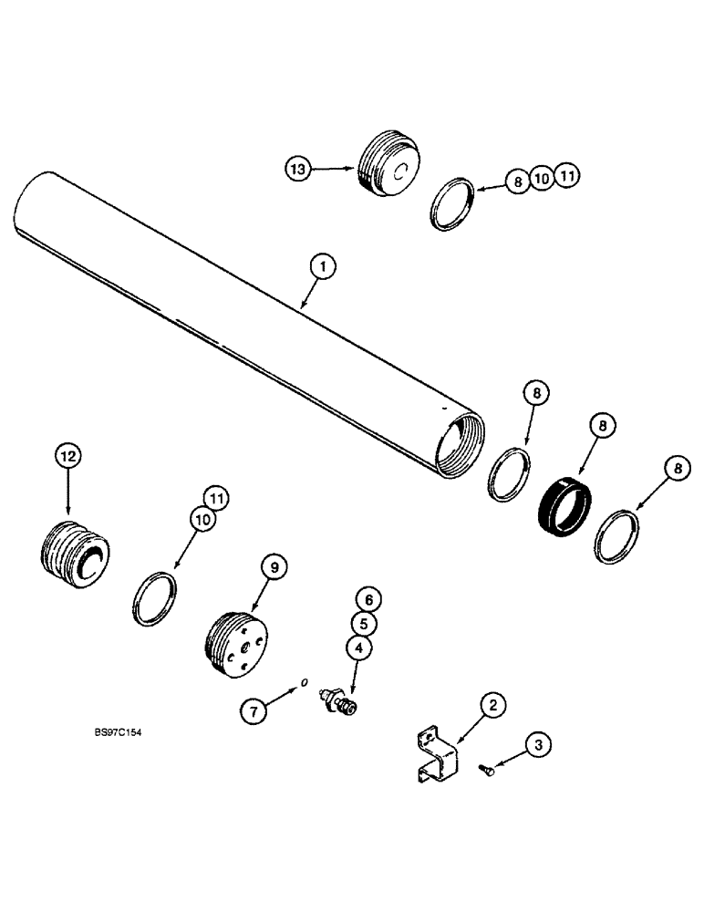 Схема запчастей Case 590SL - (9-12) - ACCUMULATOR ASSEMBLY, RIDE CONTROL (08) - HYDRAULICS