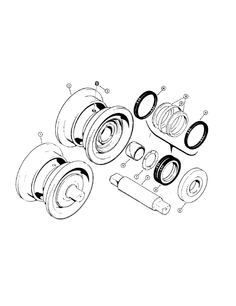 Схема запчастей Case 310G - (141A) - TRACK ROLLER (FACE SEAL), (SERVICE OPTION) (04) - UNDERCARRIAGE