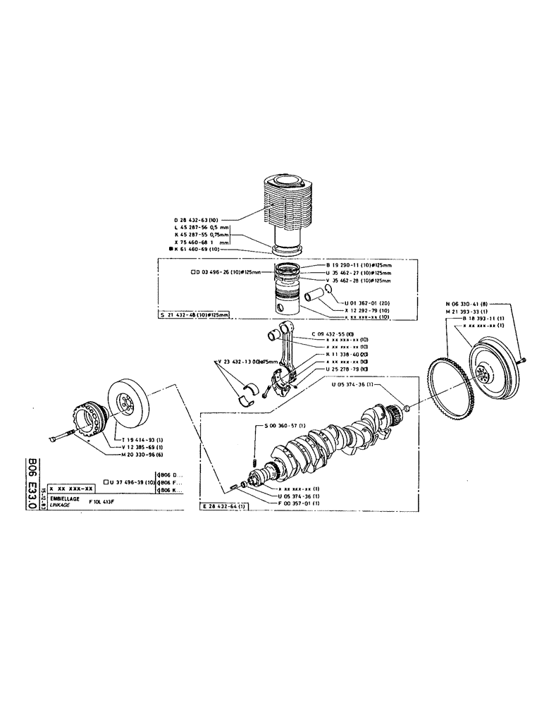 Схема запчастей Case 160CKS - (063) - LINKAGE (04) - UNDERCARRIAGE