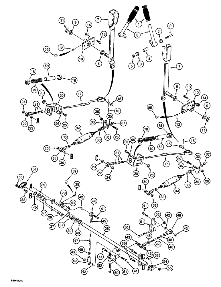 Схема запчастей Case 1825B - (6-02) - CONTROLS, FORWARD AND REVERSE (11) - TRACKS/STEERING