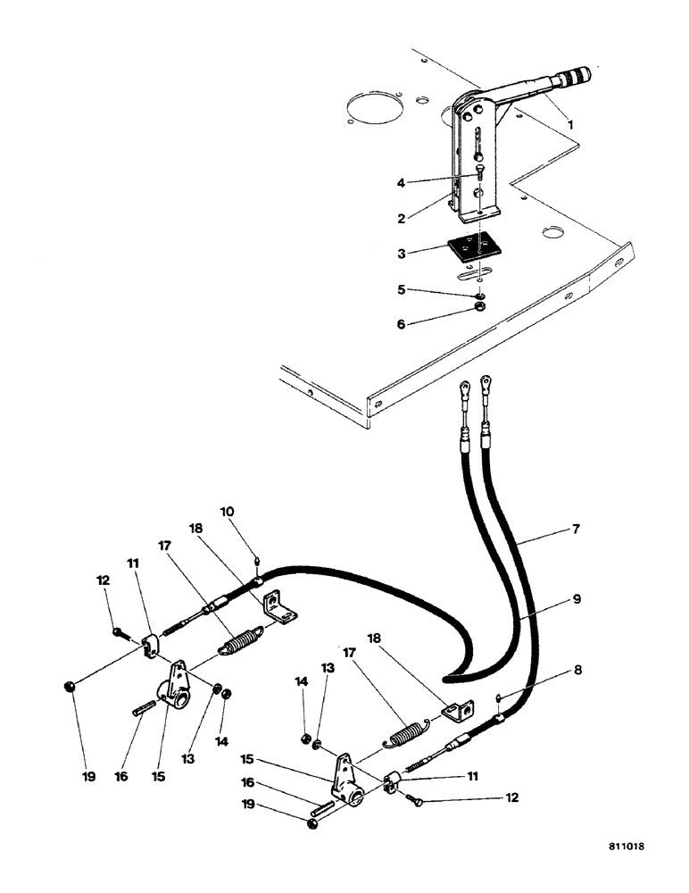 Схема запчастей Case 580G - (198) - PARKING BRAKE (07) - BRAKES