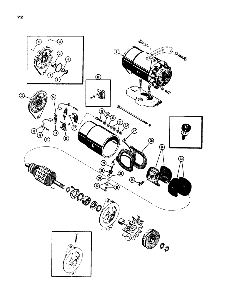 Схема запчастей Case 450 - (072) - D27034 GENERATOR, (188) DIESEL ENGINE (06) - ELECTRICAL SYSTEMS