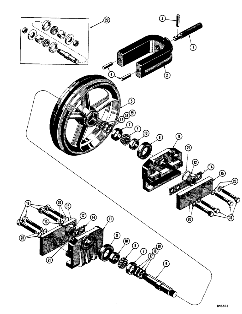 Схема запчастей Case 800 - (132) - IDLER WHEEL (04) - UNDERCARRIAGE