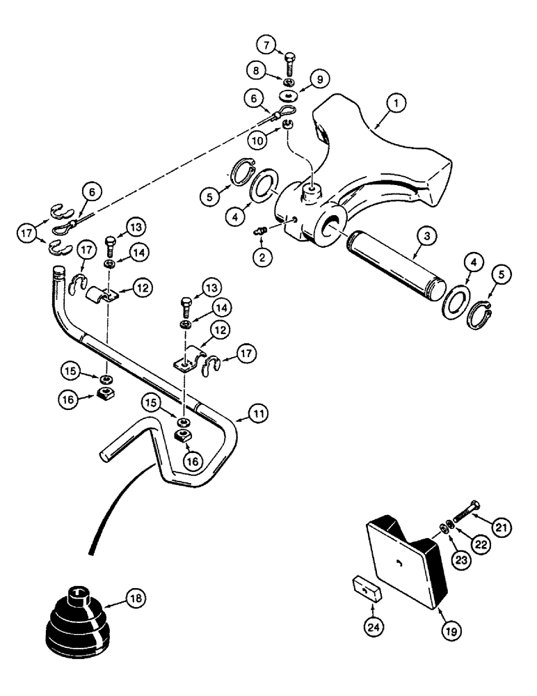 Схема запчастей Case 580SK - (9-056) - INTEGRAL BACKHOE, BOOM LATCH (09) - CHASSIS/ATTACHMENTS