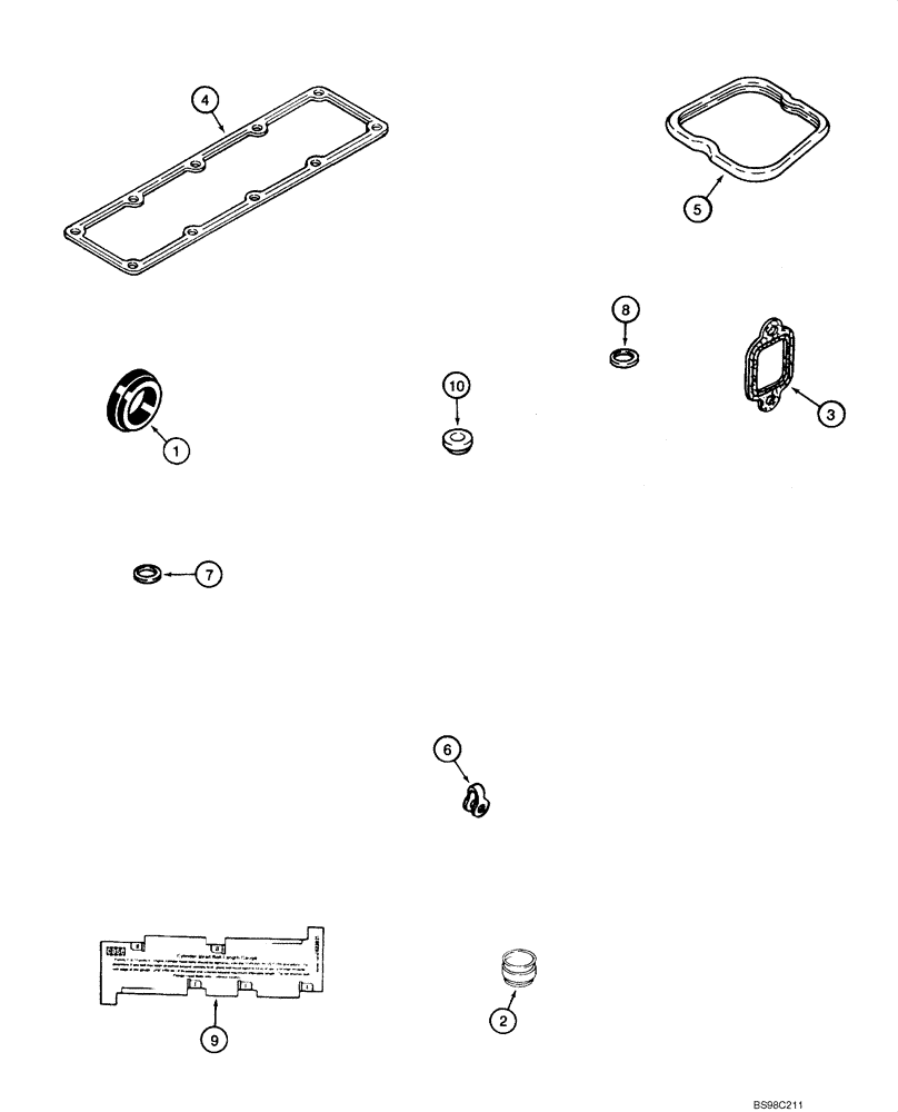 Схема запчастей Case 1840 - (02-37) - GASKET KIT - VALVE GRIND, 4-390 EMISSIONS CERTIFIED ENGINE (02) - ENGINE