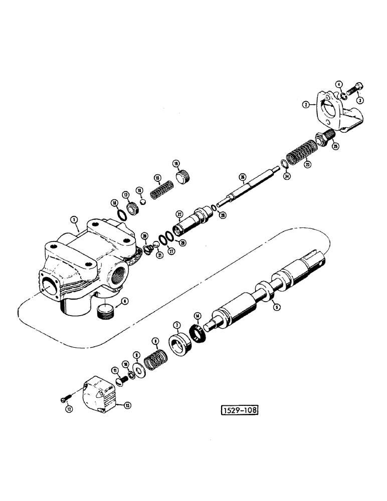 Схема запчастей Case 1529 - (099A) - VARIABLE SPEED CONTROL VALVE, STARTING FROM NO. 3755880 