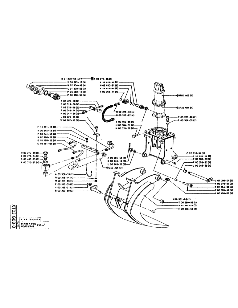 Схема запчастей Case 160CK - (356) - WOOD GRAB (18) - ATTACHMENT ACCESSORIES