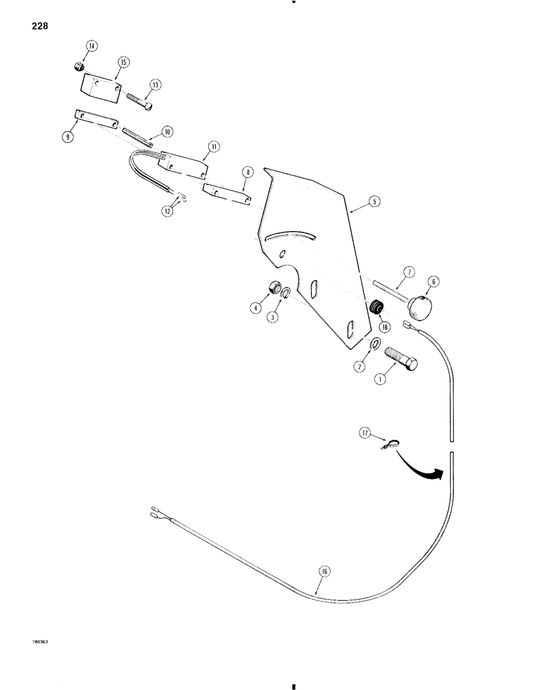 Схема запчастей Case W11 - (228) - LOADER HEIGHT CONTROL PARTS (09) - CHASSIS/ATTACHMENTS