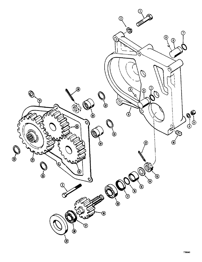 Схема запчастей Case 600 - (274) - GEARMATIC WINCH, WINCH ADAPTER PARTS (05) - UPPERSTRUCTURE CHASSIS