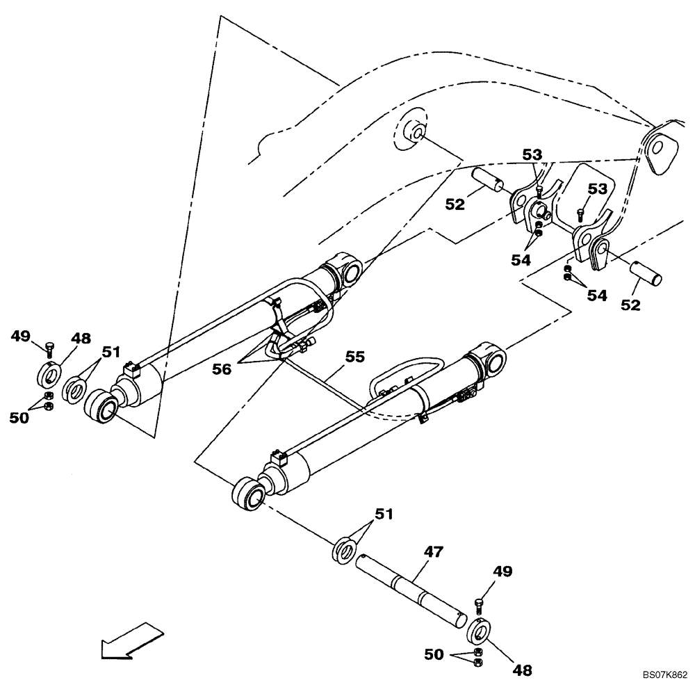 Схема запчастей Case CX225SR - (08-20) - HYDRAULICS - BOOM CYLINDER, MODELS WITH LOAD HOLD (08) - HYDRAULICS