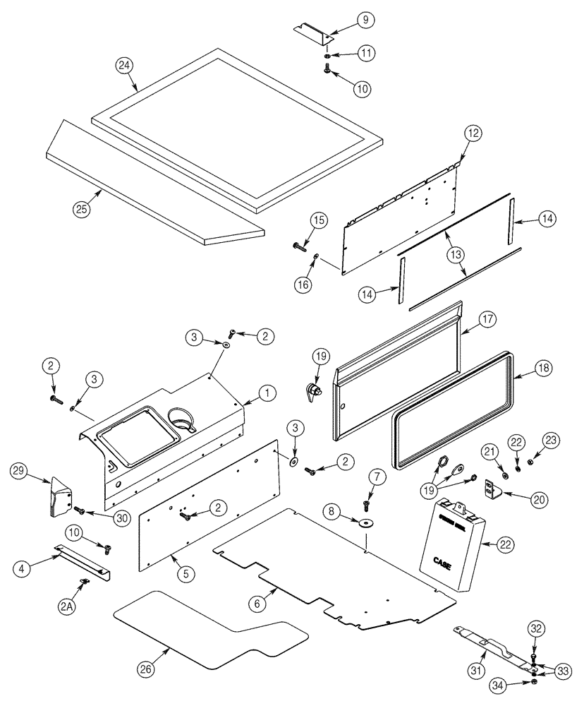 Схема запчастей Case 621D - (09-53) - CANOPY, ROPS - COVERS (09) - CHASSIS