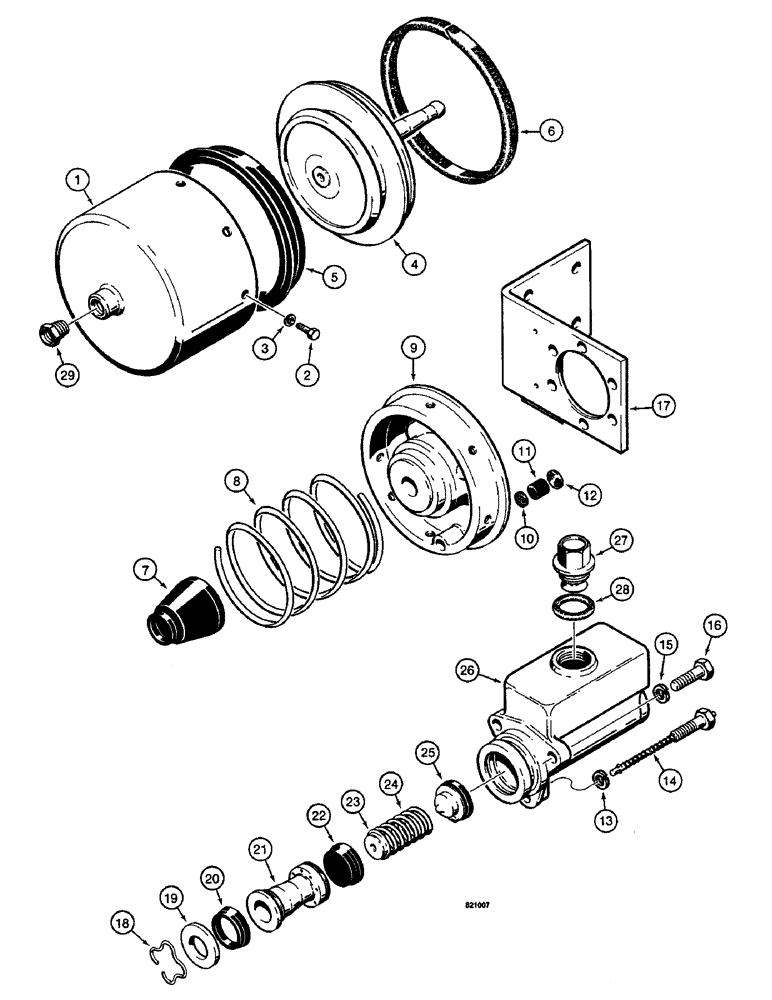 Схема запчастей Case W14 - (430) - L111262 BRAKE ACTUATOR (07) - BRAKES