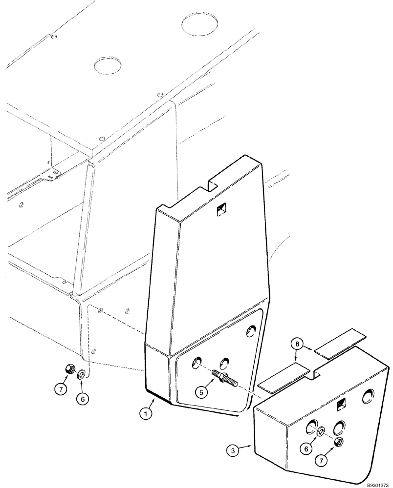 Схема запчастей Case 821C - (09-09) - COUNTERWEIGHTS (Dec 22 2009 3:29PM) (09) - CHASSIS