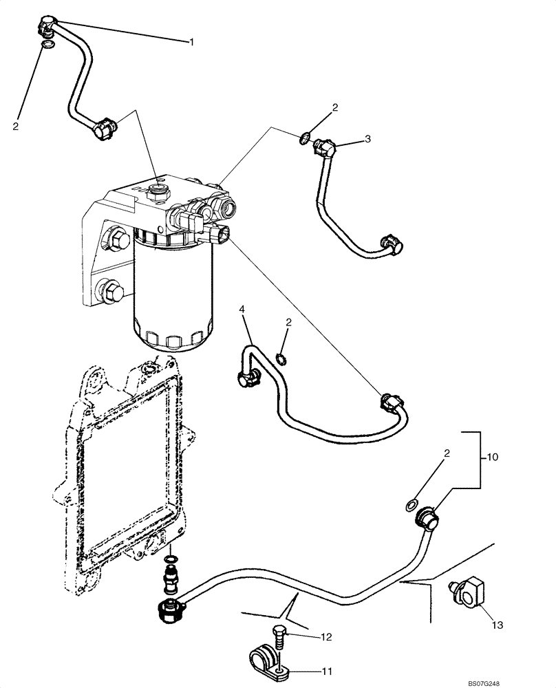 Схема запчастей Case 1150K - (03-08) - FUEL INJECTION SYSTEM (03) - FUEL SYSTEM
