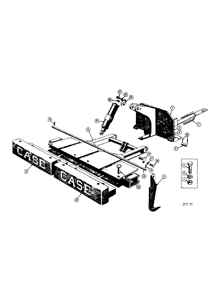 Схема запчастей Case 400 - (250[1]) - (USED FROM SERIAL #3000502) (05) - UPPERSTRUCTURE CHASSIS