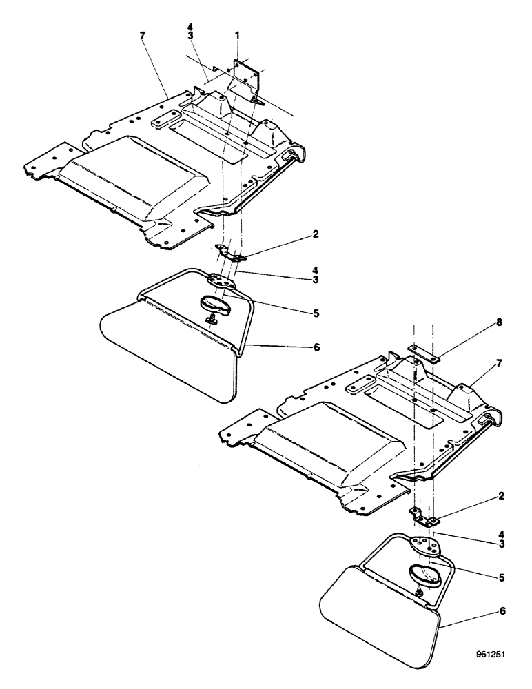 Схема запчастей Case 580G - (531A) - SUNSHADE - HEADLINER STARTING FROM NO. 3.808.597 (09) - CHASSIS/ATTACHMENTS