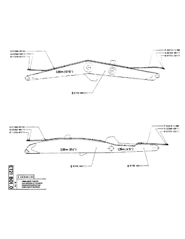 Схема запчастей Case TC45 - (163) - EARTHBORING ATTACHMENT 