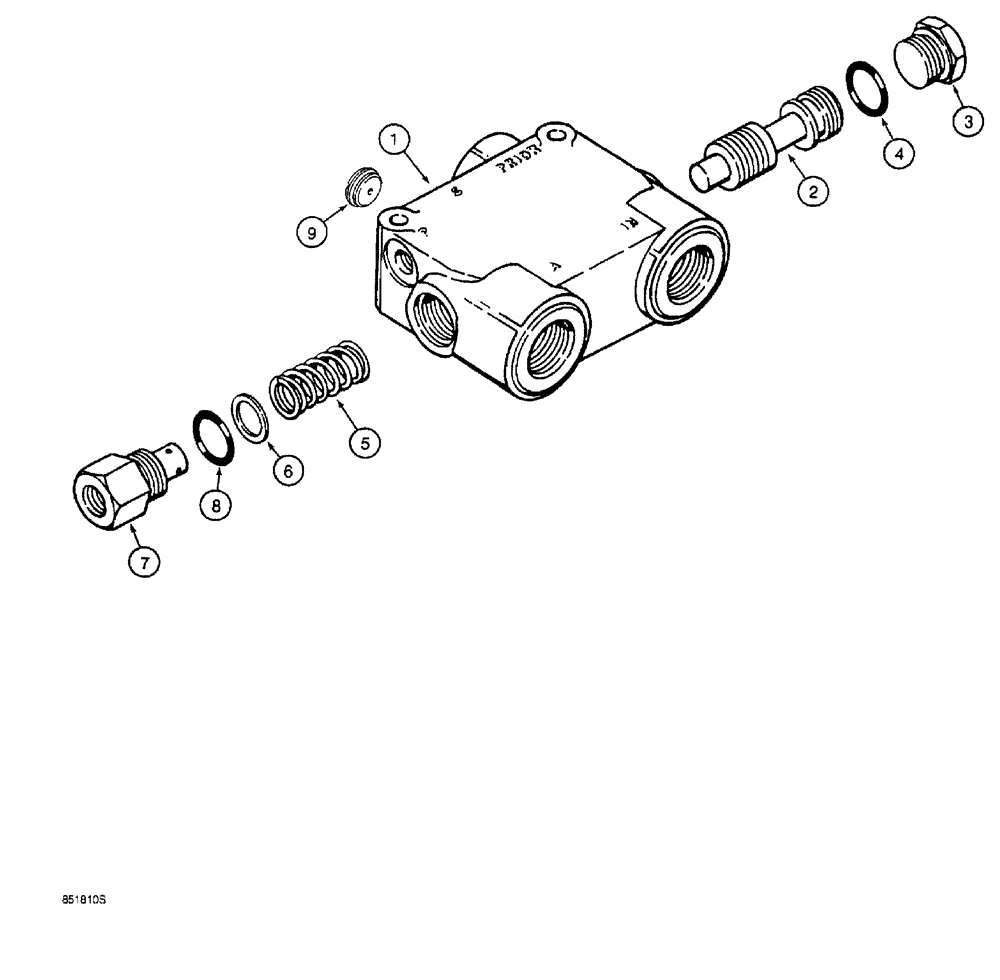 Схема запчастей Case 760 - (05-038) - PRIORITY FLOW DIVIDER VALVE - H672118, PRIOR TO P.I.N. JAF0022965 (41) - STEERING