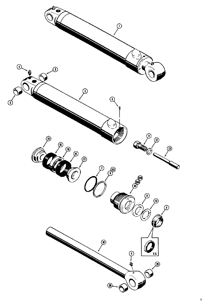 Схема запчастей Case 34 - (120) - BACKHOE BOOM CYLINDERS 