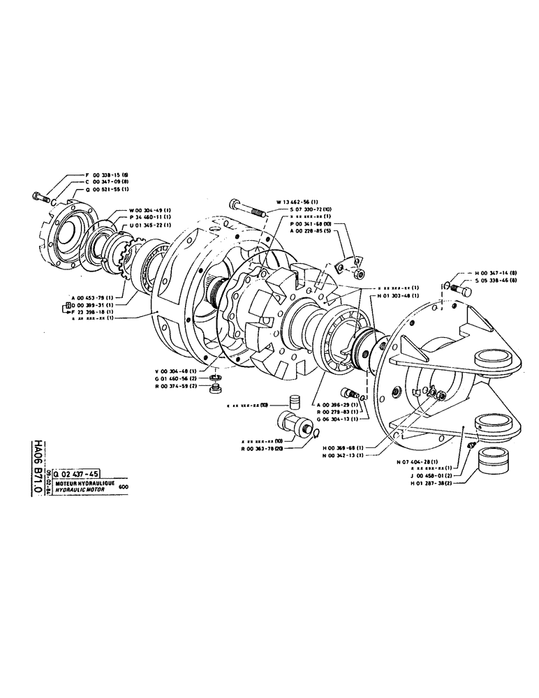Схема запчастей Case 160CK - (138) - HYDRAULIC MOTOR (07) - HYDRAULIC SYSTEM