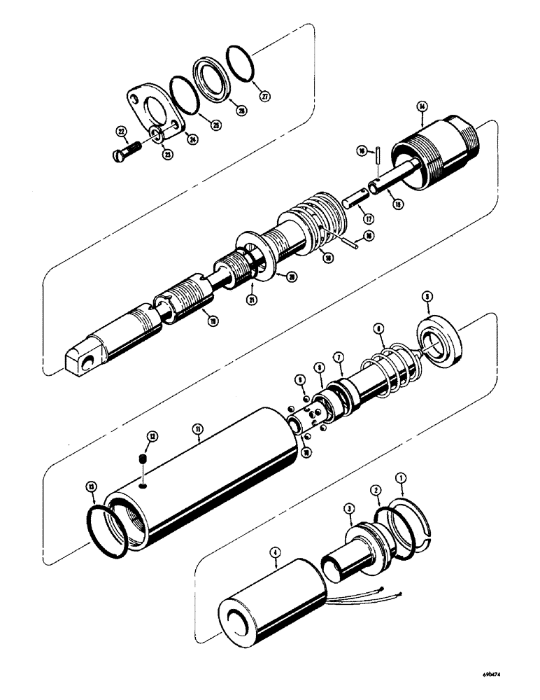 Схема запчастей Case W10C - (234) - LOADER TILT SPOOLS, DOUBLE ACTING WITH SOLENOID, USED ON DIESEL MODELS ONLY (08) - HYDRAULICS