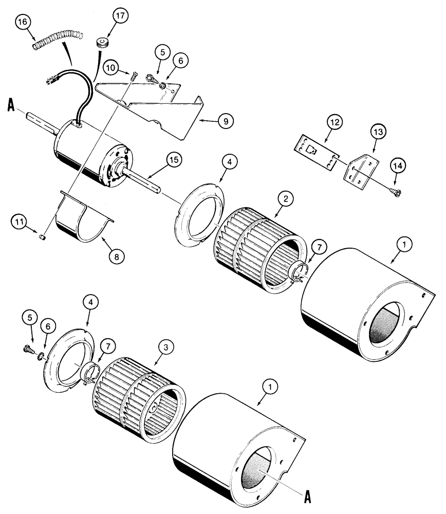 Схема запчастей Case 650H - (04-20) - BLOWER CAB (04) - ELECTRICAL SYSTEMS
