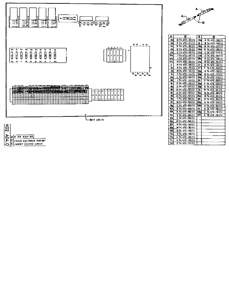 Схема запчастей Case 90BCL - (326) - CABINET ELECTRIC CIRCUIT (06) - ELECTRICAL SYSTEMS