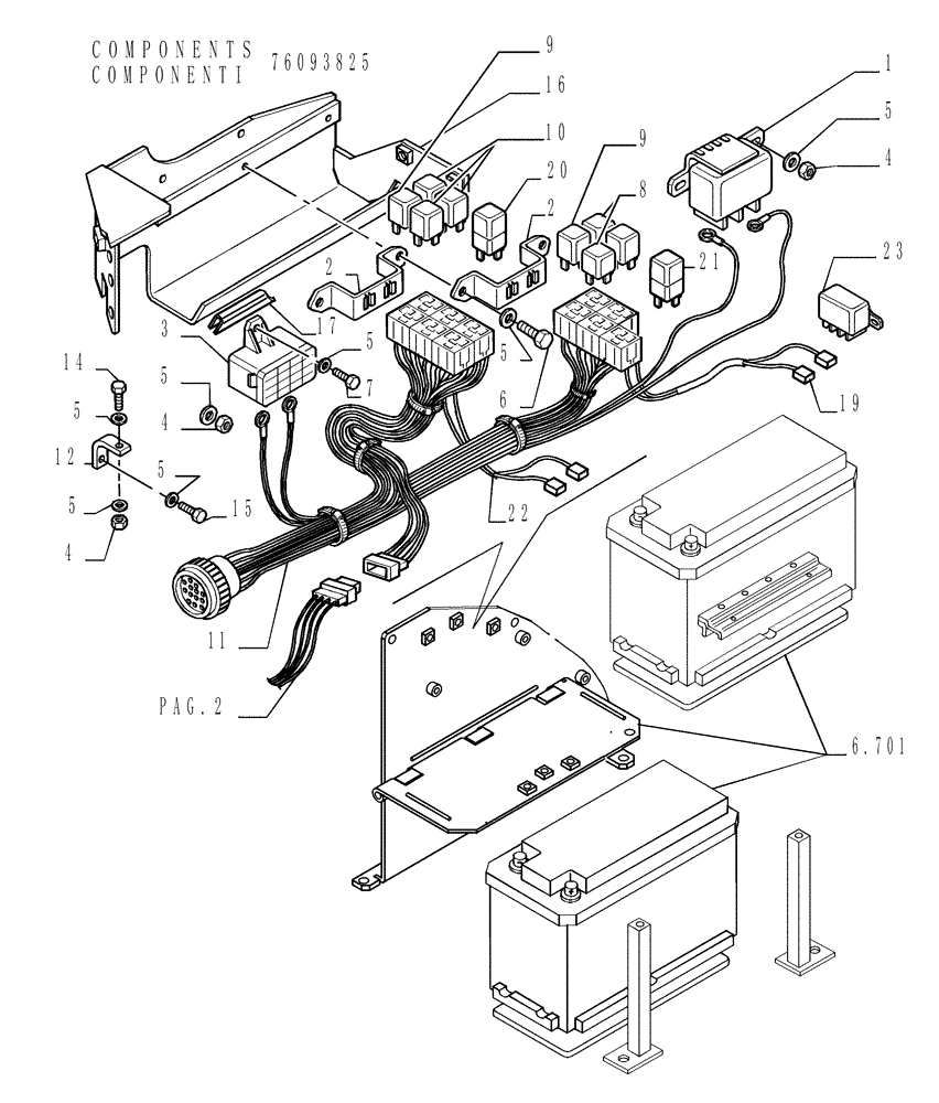Схема запчастей Case 1850K - (6.711[03]) - ELECTRICAL SYSTEM - ELECTRIC WIRING Electrical System / Decals