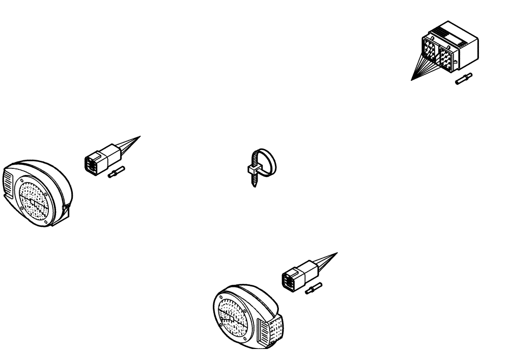 Схема запчастей Case 321D - (32.132[001]) - CABLE HARNESS INSTALLATION FRONT CARRIAGE (S/N 591052-UP) No Description