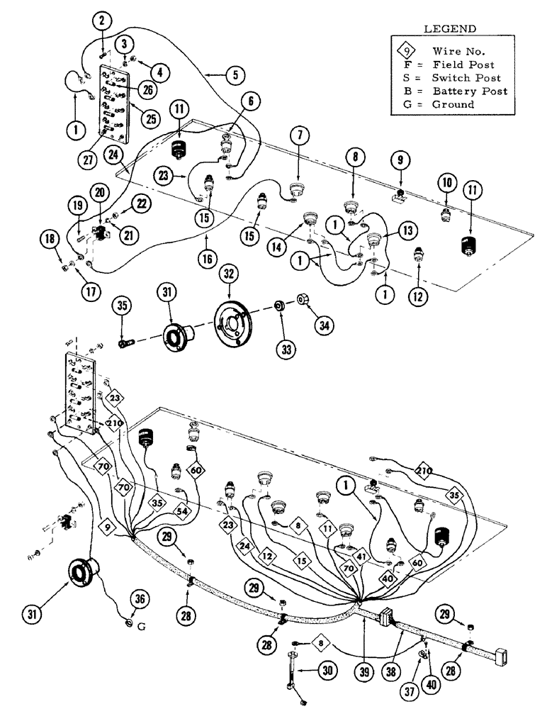 Схема запчастей Case 880 - (082) - 12 VOLT CAB ELECTRICAL SYSTEM, (USED ON UNITS WITH S.N. 6200000 THRU 6200236) (06) - ELECTRICAL SYSTEMS