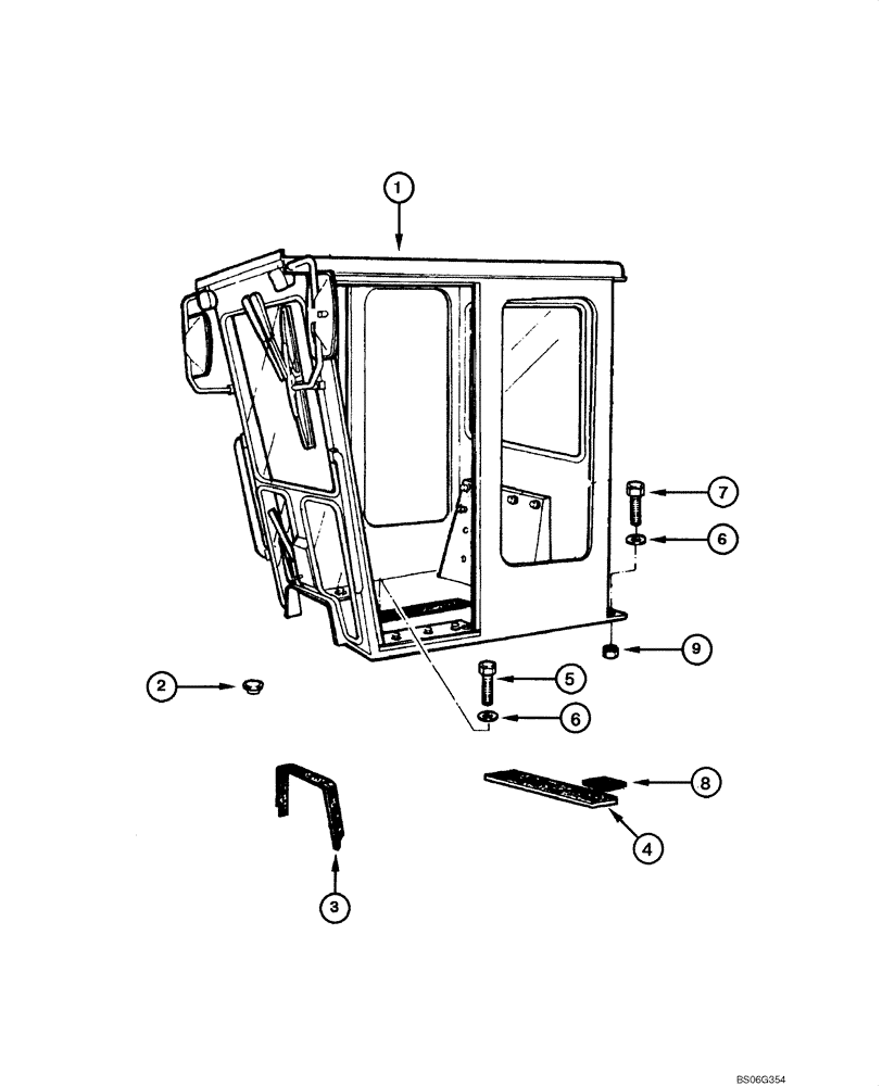 Схема запчастей Case 865 - (09.28[00]) - CAB - ASSEMBLY (OPEN CAB/ROPS) (09) - CHASSIS