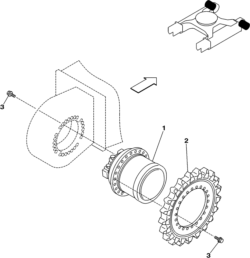 Схема запчастей Case 9020B - (6-006) - TRACK DRIVE ASSY - SN DAC0202668 AND AFTER (06) - POWER TRAIN