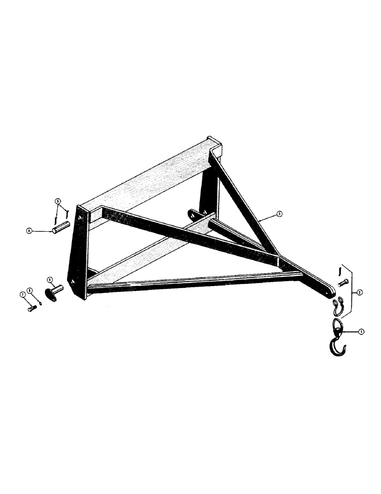 Схема запчастей Case 420B - (08) - CRANE BOOM 