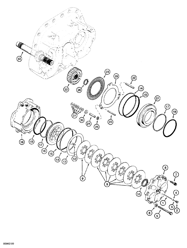 Схема запчастей Case 850G - (7-06) - TRANSMISSION BRAKES (03) - TRANSMISSION