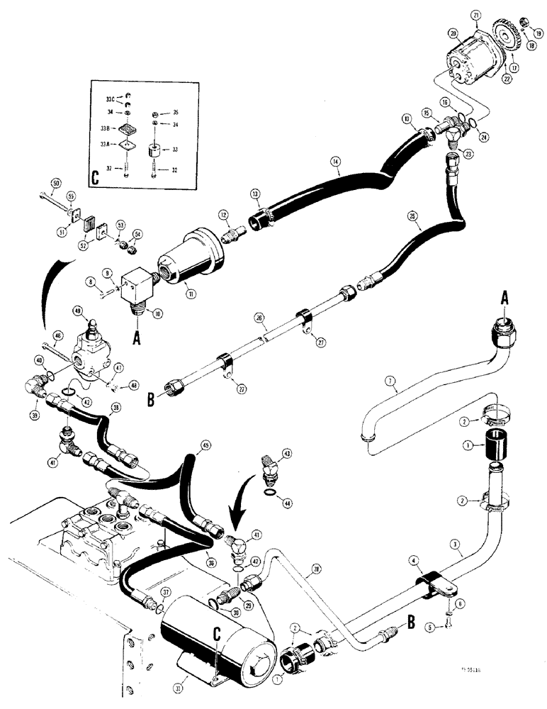 Схема запчастей Case 475 - (132) - CRAWLER HYDRAULIC CIRCUIT (35) - HYDRAULIC SYSTEMS