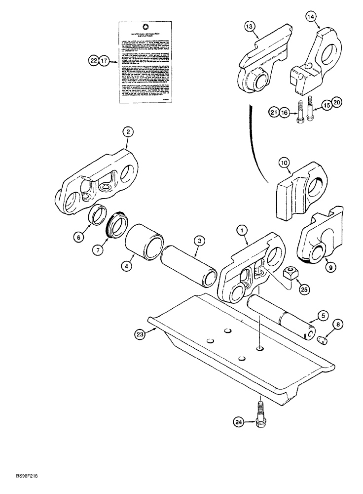 Схема запчастей Case 650G - (5-11C) - EXTENDED LIFE TRACK CHAIN (WITH 9/16 INCH MOUNTING HARDWARE) (11) - TRACKS/STEERING